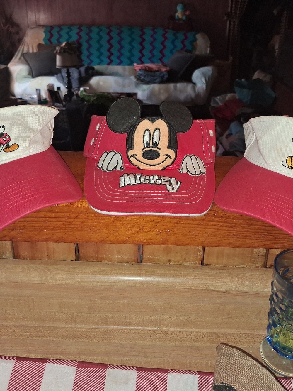 Disney Red Mickey Mouse Peeking Visor